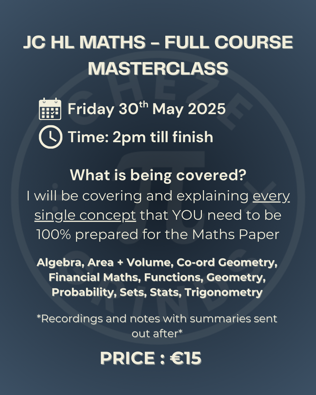 JL Maths Full Masterclass